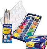 Pelikan Set DIN 5023 Deckfarbkasten 12 Farben + 1 Tube Deckweiß,...