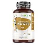 Bio Ingwer Kapseln - 650mg Ingwerpulver pro Kapsel - Bio Zertifiziert - 90...