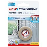 tesa Powerbond Montageband Transparent - doppelseitiges Klebeband -...
