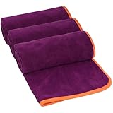 MLACXLT 3 Stück Fitness Handtuch Set 40x80cm (Weinrot & Orange,...