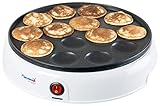 Bestron Poffertjes Maker im Retro Design, Mini Pfannkuchen Automat, mit...