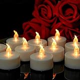 Abrief 12 Stück LED Teelichter,battery tea light candles，realistische...