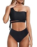 Wantonfy Damen Bikini Sets High Waist Schwimmanzug Zweiteiliger Badeanzug...