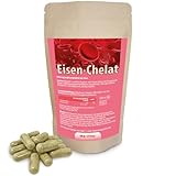 Eisen-Bisglycinat (Eisen-Chelat) 90 Kapseln Vegan hohe Bioverfügbarkeit...