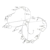 VILLFUL Edelstahl Wäschespinne mit Clips Rostfrei Windfest Stabiler...