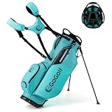 COSTWAY Golf Standtasche, Golf Bag mit 8 er Unterteilung & Regenhaube,...