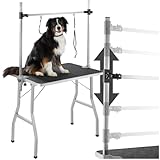 tectake® Haustier Trimmtisch, Frisiertisch Hund und Katze, Pflegetisch,...
