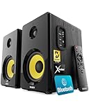 MAJORITY D40X Aktiv Regallautsprecher | 70W 2.0 Gelber Kevlar-Kegel Monitor...