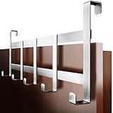 4smile Türgarderobe zum Einhängen – Türhaken aus Edelstahl, flexible...