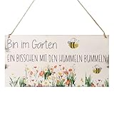 bumblebee Garden sign, garden, funny, hobby, birthday present, beautiful...