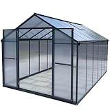 Aluminium Gewächshaus für den Garten 8,23m² inklusive 238 x 361cm...