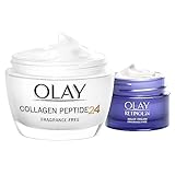 Olay Tages- und Nachtset, Collagen Peptide 24 Tagescreme (50 g) und Retinol...