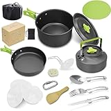 ELEUTH Camping Kochgeschirr Set für 2 Personen,14-TLG Outdoor Camping...