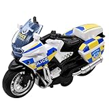 KreEzi Spielzeug Motorrad mit Polizisten-Figur, Legierung Motorrad...