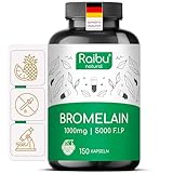 Bromelain Kapseln hochdosiert 1000 mg (5000 F.I.P/2500 GDU pro Tagesdosis)...