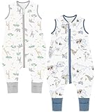 Chilsuessy Baby Schlafsack mit Füßen 2er Pack 2.5 Tog Kinder Ganzjahres...