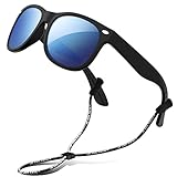 RIVBOS Kinder polarisierte Sonnenbrille mit Riemen Brillengläser...