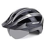 Shinmax Fahrradhelm für Herren Damen MTB Fahrradhelm mit LED USB...