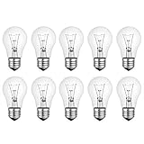 NCC-Licht 10 Stück Birnenlampe Standard klar E27 40W warmweiß dimmbar...