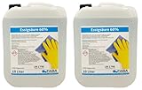 FABA Essigsäure 60% Essigessenz C2H4O2 Reiniger Entkalker 2 x 10 Liter