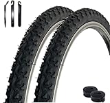 2 x VEE Rubber V123 26' Fahrradreifen Schwarz 47-559 (26 x 1.75) + 2 x...