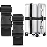 WISYOK Koffergurt 2 Stück, Kofferband Gurt Auffällig, Erweiterte...