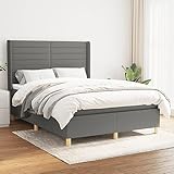 Juroupi Boxspringbett mit Matratze Dunkelgrau 140x200 cm Bett Boxspringbett...