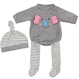 ZWOOS Puppenkleidung 35-43 cm für New Born Baby Puppen, Graues...