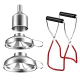 Zerodeko 4 Stück Einmachtrichter aus Edelstahl mit Rutschfesten...