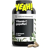 natural elements Vitamin C gepuffert 500mg – 365 vegane Kapseln –...
