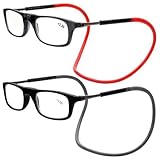 Lanomi Schmal Lesebrille Damen Herren Magnetverschluss Clip Leicht...