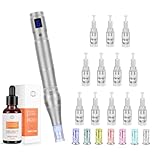 Elektrische Microneedling Pen mit 7 Farben Licht, DermaPen Einstellbar...