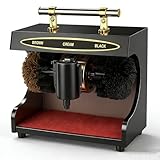 60W Vollautomatischer Schuhputzer, Schuhputzmaschine mit 2 Bürsten...