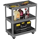 ALANNG Rollender Werkstattwagen, Schwerer Werkzeugwagen mit 3 Tabletts,...