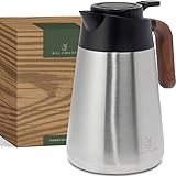WALDWERK Thermoskanne (1,5L) - Kaffeekanne aus doppelwandigem 304 Edelstahl...