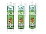 Sista Draußen, Kartusche, transparent, 3x 280ml | Wetterbeständiges...