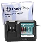 Trade-Shop Akku Ladegerät Ladestation 10,8V-12V Li-Ion kompatibel mit...