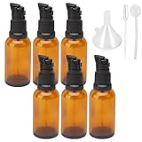 ZMDMAH 6 Stück 30 ml Leer Glasflaschen Braun Bernsteinfarbene...