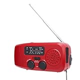 BSTCAR Notfall-Solarradio, Handkurbelradio mit USB-Handy-Ladegerät,...