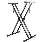 RockJam Xfinity Doublebraced Pre Assembled Keyboard Stand with Locking...