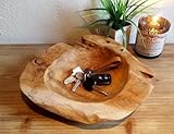 Teakschale Dekoschale Holzschale Teak Schale Schmuckschale ca. Ø 30 cm...