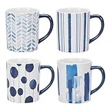 Hoikwo 450ml Kaffeetassen Set, 4er-Pack, Große Keramik Kaffeebecher mit...