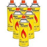 Alpen Camping Butan 6x400ml Gaskartuschen Gasflasche für Gaskocher...