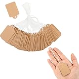 Prasacco 200 Stück Anhänger Etiketten, Kraftpapier Anhänger 3 * 4.8cm...