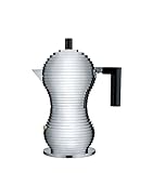 Alessi MDL02/3 B Pulcina Espressomaschine - Gußaluminium. Griff und Knopf...