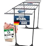 STAHLMANN ® Wäscheständer ausziehbar [20M Trockenfläche ] -...