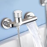 Wasserfall Badewannenarmatur Duscharmatur Thermostat 2 Auslässen,...