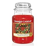 Yankee Candle Duftkerze im großen Jar, Red Apple Wreath, Brenndauer bis zu...