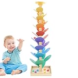 Ballfallen Spielzeug - Boccia-Baum mit Blättern Kugelbahn für Kinder |...