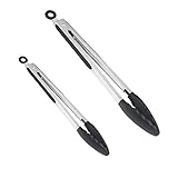 Küchen- Und Grillzange, 27.5 Und 34,5 Cm Mit Klick-Verschluss, Hochwertige...